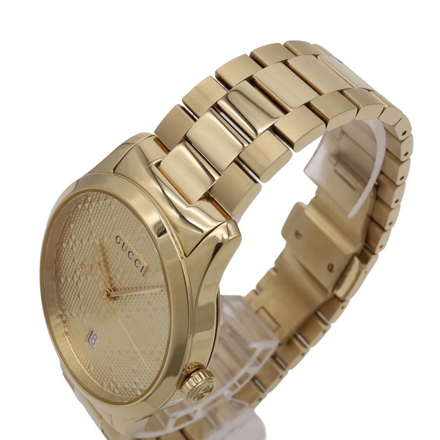 GUCCI グッチ Gタイムレス コレクション デイト SS ゴールド文字盤 メンズ クォーツ 腕時計 126.4　YA126461A | GUCCI | 05