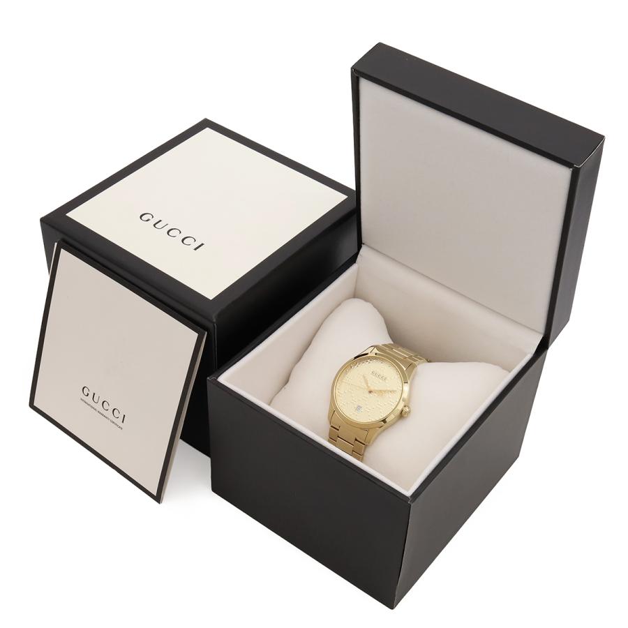 GUCCI グッチ Gタイムレス コレクション デイト SS ゴールド文字盤 メンズ クォーツ 腕時計 126.4　YA126461A | GUCCI | 08