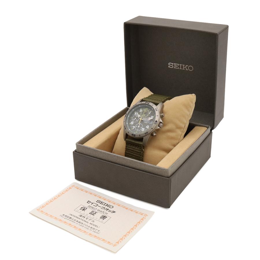 SEIKO セイコー デイト クロノグラフ 海外モデル カーキ文字盤 SS QZ クォーツ メンズ 腕時計 7T92-0DX0　SND377P2 | SEIKO | 08