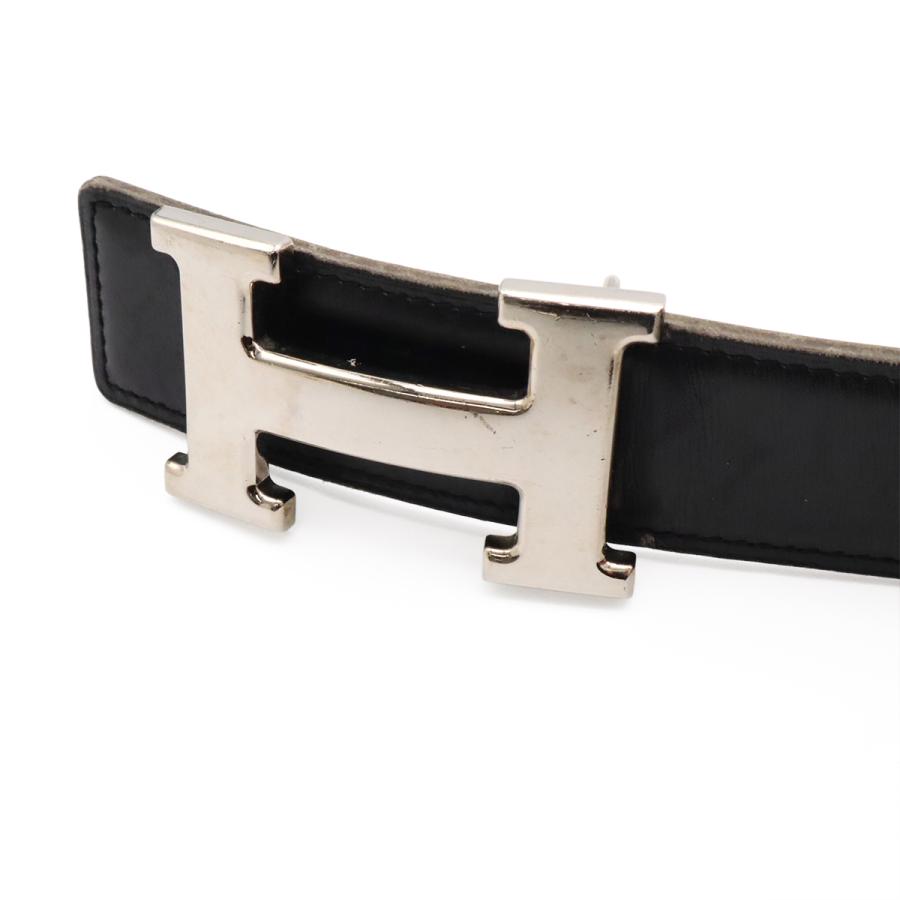 HERMES エルメス Hベルト Hバックル リバーシブル ボックスカーフ ヴォーエプソン レザー ブラック 黒 ブラウン 茶 シルバー金具 #70 | HERMES | 02