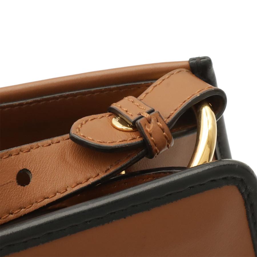FENDI フェンディ ラナウェイ スモール ショルダーバッグ 2WAY ハンドバッグ レザー ブラウン 茶 ブラック 黒 ゴールド金具 シルバー金具 | FENDI | 04