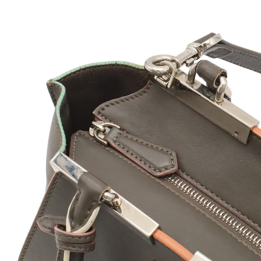 FENDI フェンディ プチトロワジュール ハンドバッグ ミニバッグ 2WAY ショルダーバッグ レザー グレー シルバー金具 8BH333 | FENDI | 04