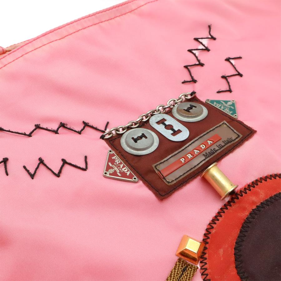 PRADA プラダ ロボット トライアングルロゴ トートバッグ ラージトート ショルダーバッグ ナイロン ピンク | PRADA | 07