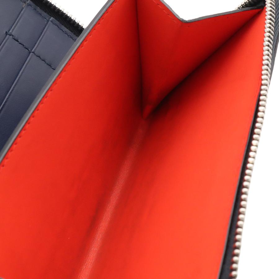 LOEWE ロエベ アナグラム コインケース 小銭入れ フラグメントケース L字ファスナー タッセル フリンジ レザ ネイビー 紺 キーリング付き | LOEWE | 06