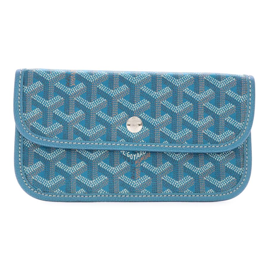 GOYARD ゴヤール サンルイ用ポーチ 付属品 マルチポーチ 小物入れ ポーチのみ コーティングキャンバス パールブルー 青 シルバー金具 | GOYARD