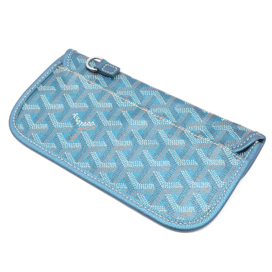 GOYARD ゴヤール サンルイ用ポーチ 付属品 マルチポーチ 小物入れ ポーチのみ コーティングキャンバス パールブルー 青 シルバー金具 | GOYARD | 01