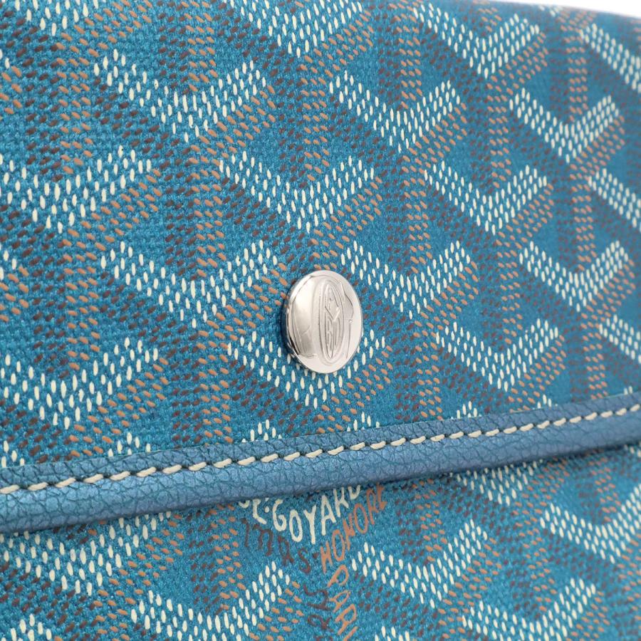 GOYARD ゴヤール サンルイ用ポーチ 付属品 マルチポーチ 小物入れ ポーチのみ コーティングキャンバス パールブルー 青 シルバー金具 | GOYARD | 03