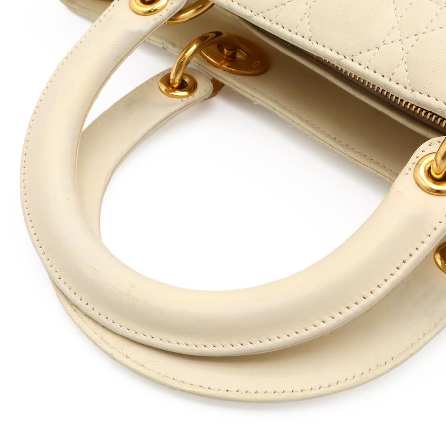 Christian Dior クリスチャン ディオール レディディオール カナージュ ハンドバッグ 2WAY ショルダーバッグ レザー ホワイト 白 | Christian Dior | 03