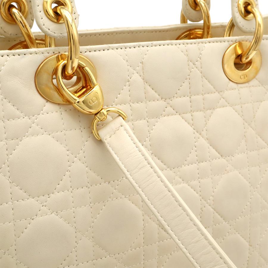 Christian Dior クリスチャン ディオール レディディオール カナージュ ハンドバッグ 2WAY ショルダーバッグ レザー ホワイト 白 | Christian Dior | 07