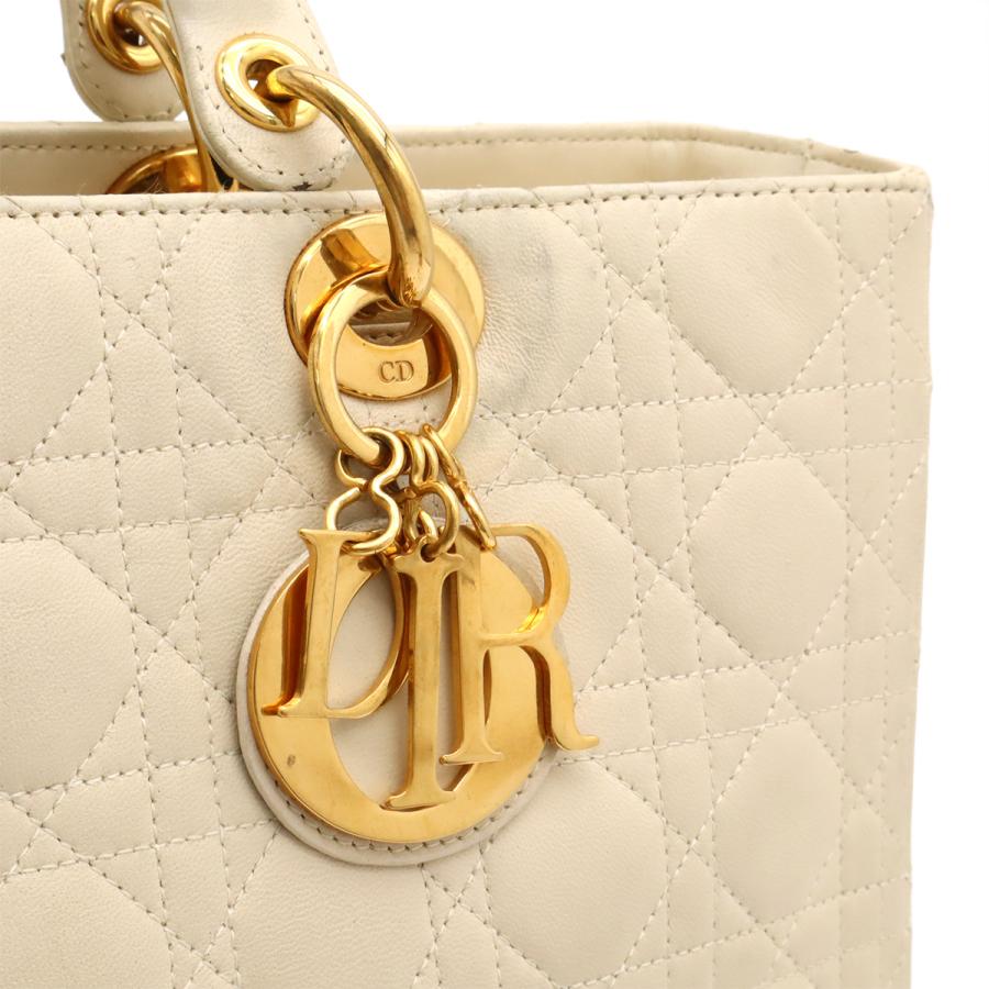 Christian Dior クリスチャン ディオール レディディオール カナージュ ハンドバッグ 2WAY ショルダーバッグ レザー ホワイト 白 | Christian Dior | 08