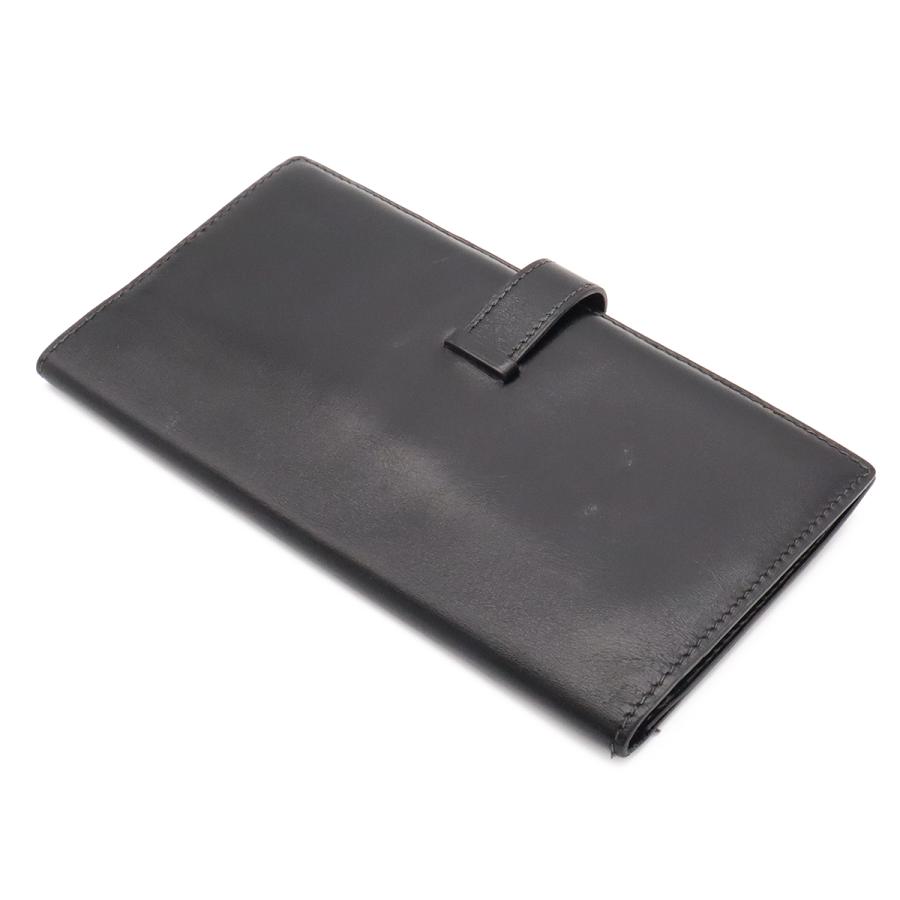 HERMES エルメス ベアン クラシック 2つ折長財布 二つ折り長財布 ボックスカーフ レザー ブラック 黒 シルバー金具 □F刻印 | HERMES | 01