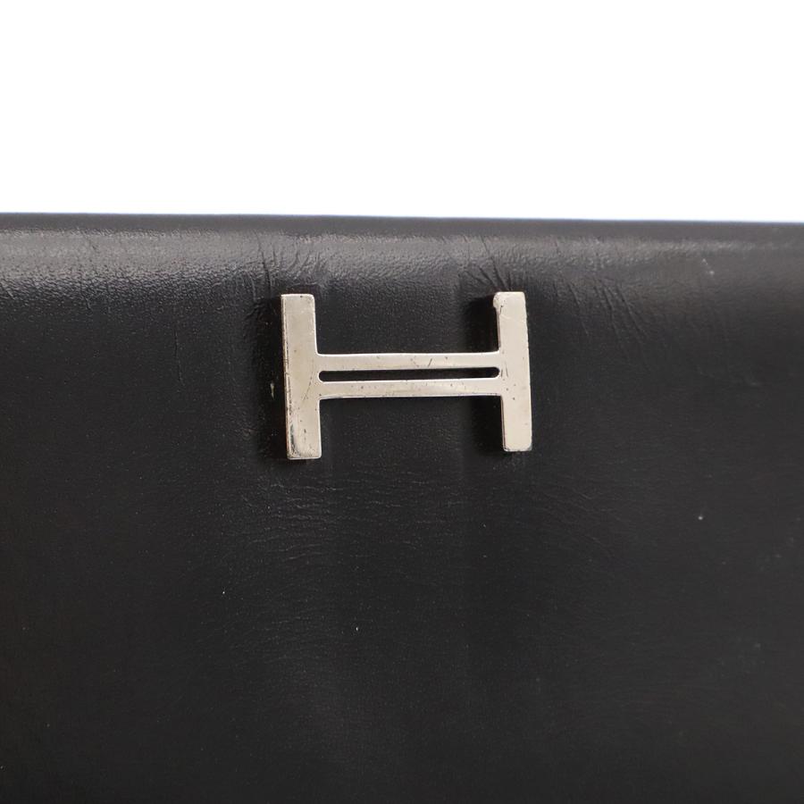 HERMES エルメス ベアン クラシック 2つ折長財布 二つ折り長財布 ボックスカーフ レザー ブラック 黒 シルバー金具 □F刻印 | HERMES | 03