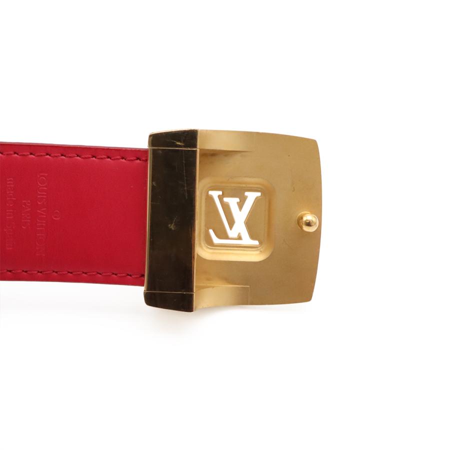 LOUIS VUITTON ルイ ヴィトン モノグラムマルチカラー サンチュール キャレ ベルト PVC レザー ブロン 白 ホワイト #85 M9682V | LOUIS VUITTON | 03