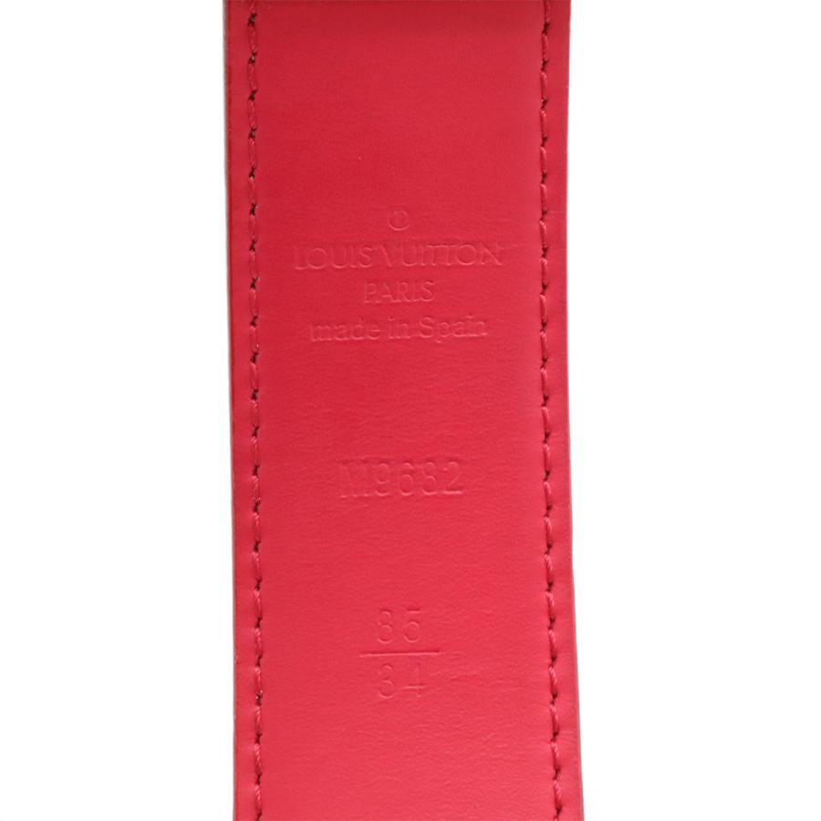 LOUIS VUITTON ルイ ヴィトン モノグラムマルチカラー サンチュール キャレ ベルト PVC レザー ブロン 白 ホワイト #85 M9682V | LOUIS VUITTON | 08