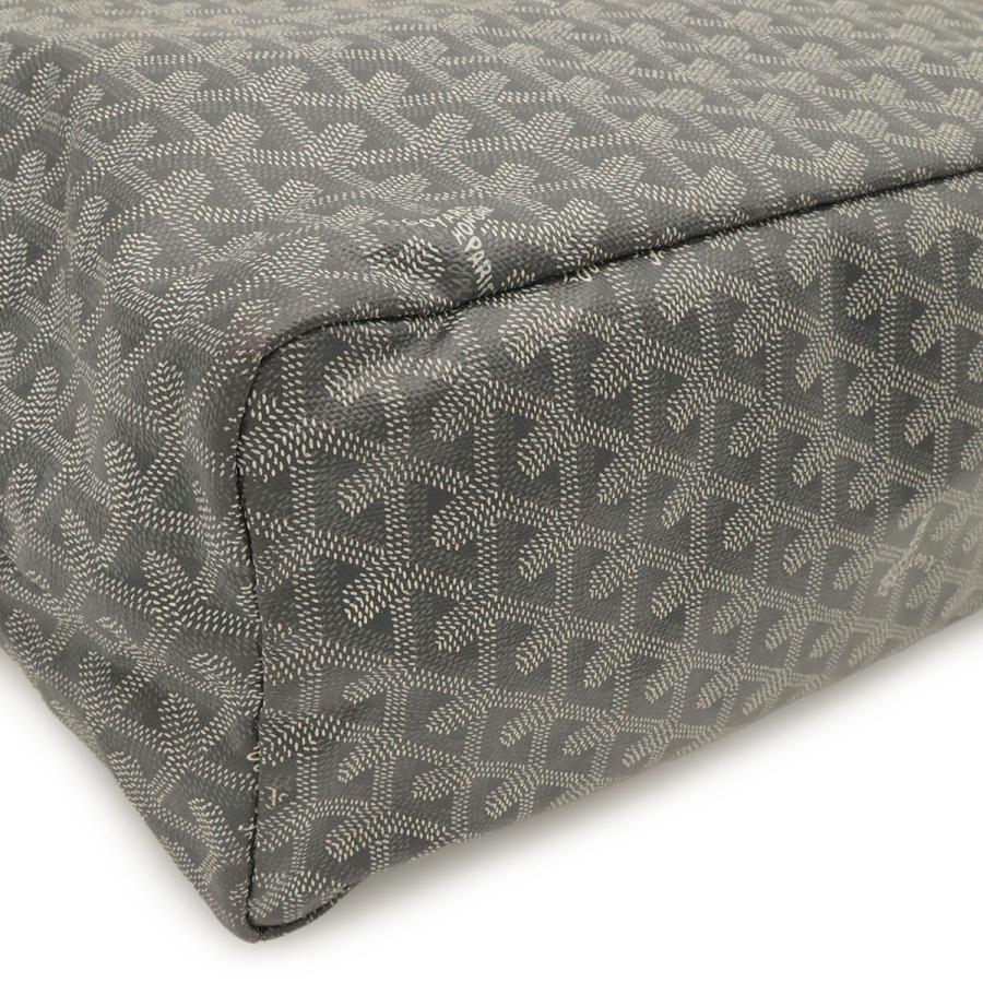 GOYARD ゴヤール サンルイPM トートバッグ ショルダーバッグ コーティングキャンバス PVC レザー グレー ホワイト 白 ポーチ付き | GOYARD | 02