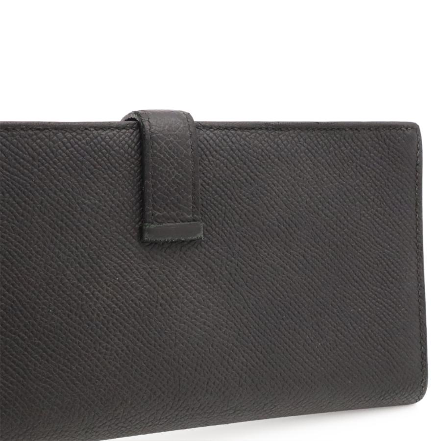 HERMES エルメス ベアンスフレ 2つ折長財布 二つ折り長財布 ヴォーエプソン レザー ブラック 黒 シルバー金具 A刻印 | HERMES | 04