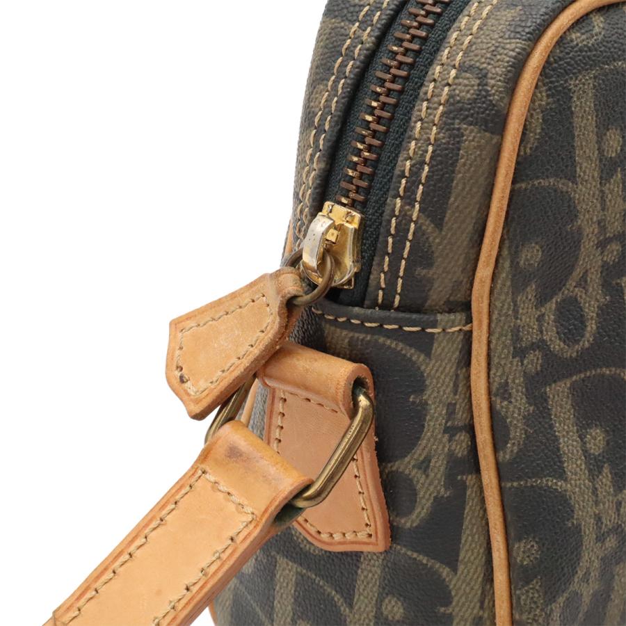 Christian Dior クリスチャン ディオール トロッター ショルダーバッグ ポシェット 斜め掛け PVC レザー チャコールグレー ベージュ | Christian Dior | 04