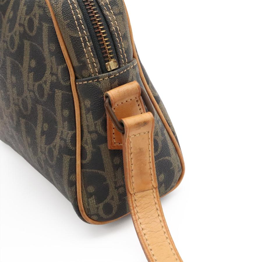 Christian Dior クリスチャン ディオール トロッター ショルダーバッグ ポシェット 斜め掛け PVC レザー チャコールグレー ベージュ | Christian Dior | 05