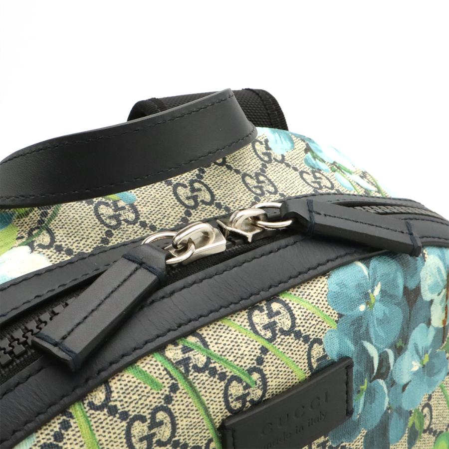 GUCCI グッチ GGブルームス GGスプリーム バックパック リュックサック フラワー 花柄 PVC レザー ブルー系マルチカラー アウトレット品 | GUCCI | 04