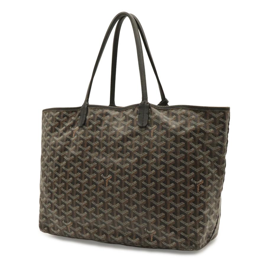 GOYARD ゴヤール サンルイPM トートバッグ ショルダーバッグ コーティングキャンバス PVC レザー ブラック 黒 ホワイト 白 ポーチ付き | GOYARD | 01