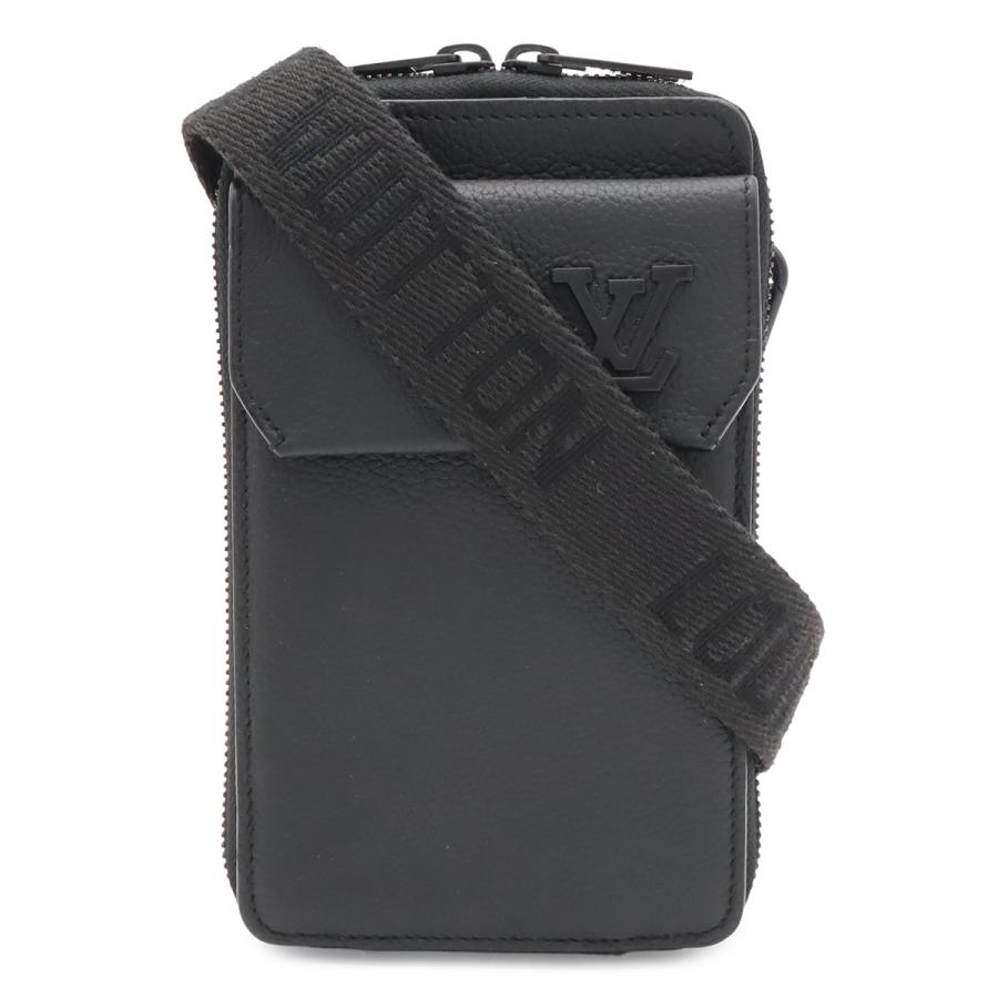 LOUIS VUITTON ルイ ヴィトン LVアエログラム フォン ポーチ ショルダーバッグ フォンケース スマホケース 小物入れ ノワール 黒 | LOUIS VUITTON