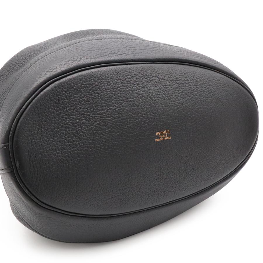 HERMES エルメス マーケットGM ショルダーバッグ ワンショルダー 巾着バッグ トリヨンクレマンス レザー ブラック 黒 ゴールド金具 | HERMES | 05