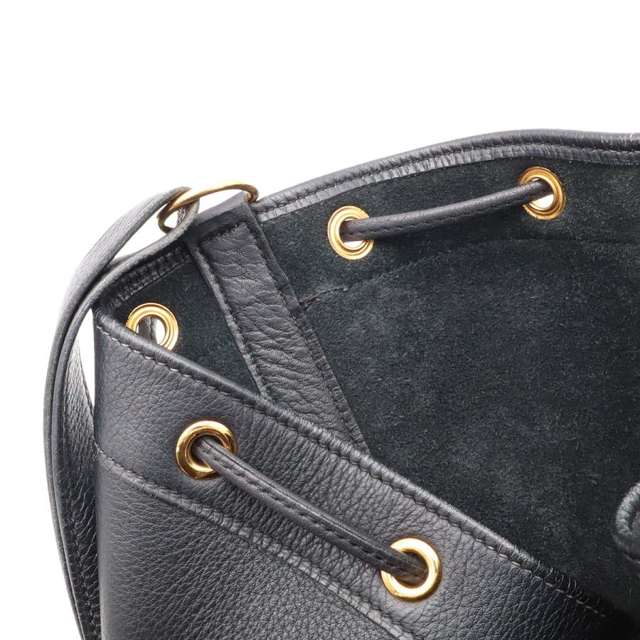 HERMES エルメス マーケットGM ショルダーバッグ ワンショルダー 巾着バッグ トリヨンクレマンス レザー ブラック 黒 ゴールド金具 | HERMES | 08