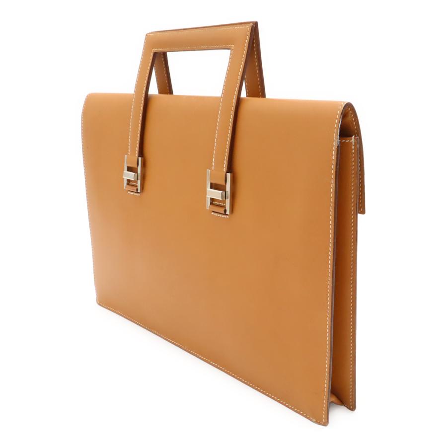 HERMES エルメス 365 PM ビジネスバッグ ブリーフケース 書類カバン タブレットケース レザー ライトブラウン ゴールド金具 □J刻印 | HERMES | 01