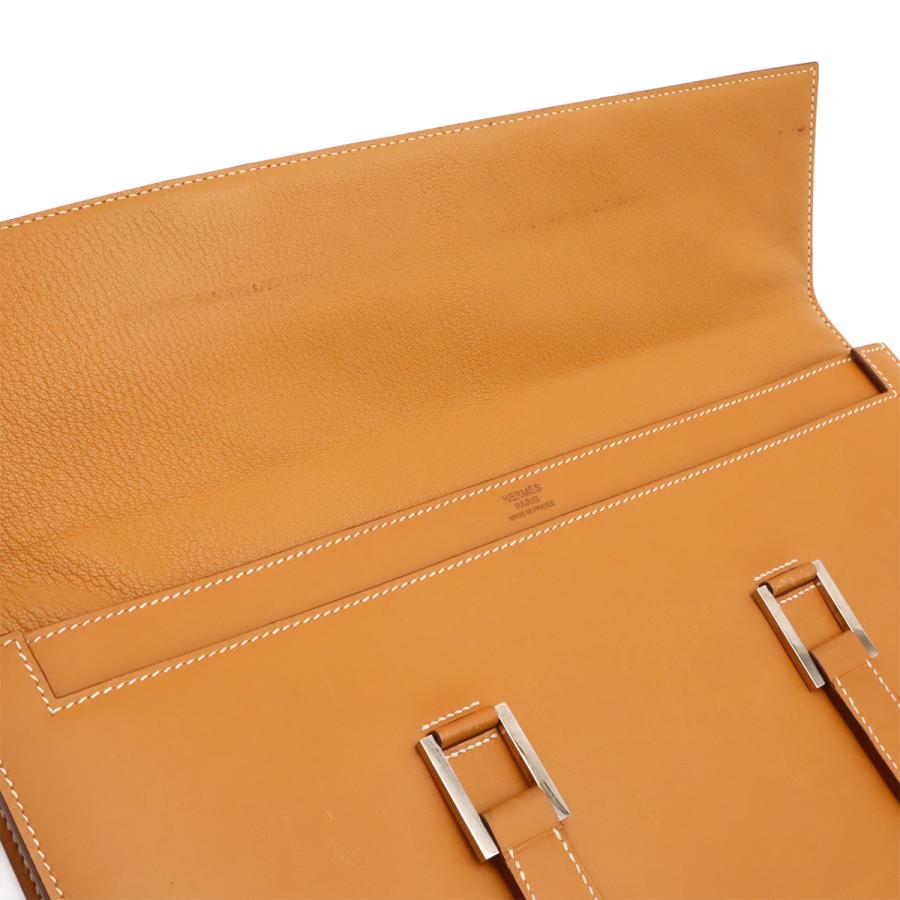 HERMES エルメス 365 PM ビジネスバッグ ブリーフケース 書類カバン タブレットケース レザー ライトブラウン ゴールド金具 □J刻印 | HERMES | 05