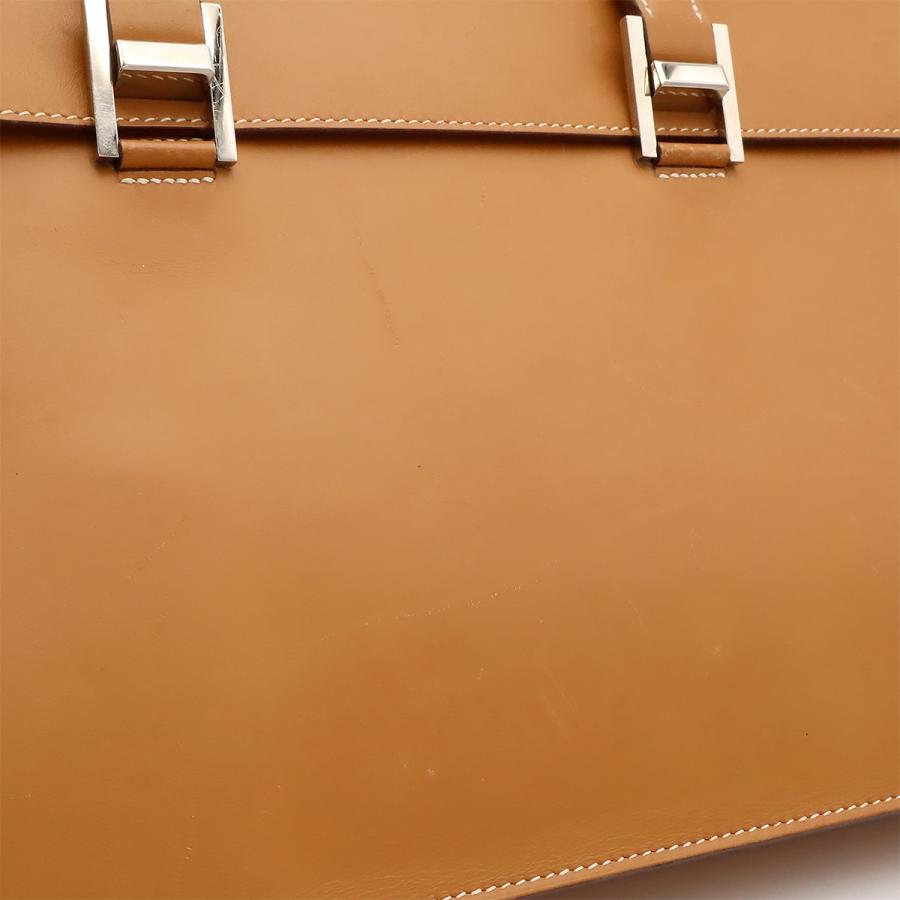 HERMES エルメス 365 PM ビジネスバッグ ブリーフケース 書類カバン タブレットケース レザー ライトブラウン ゴールド金具 □J刻印 | HERMES | 08