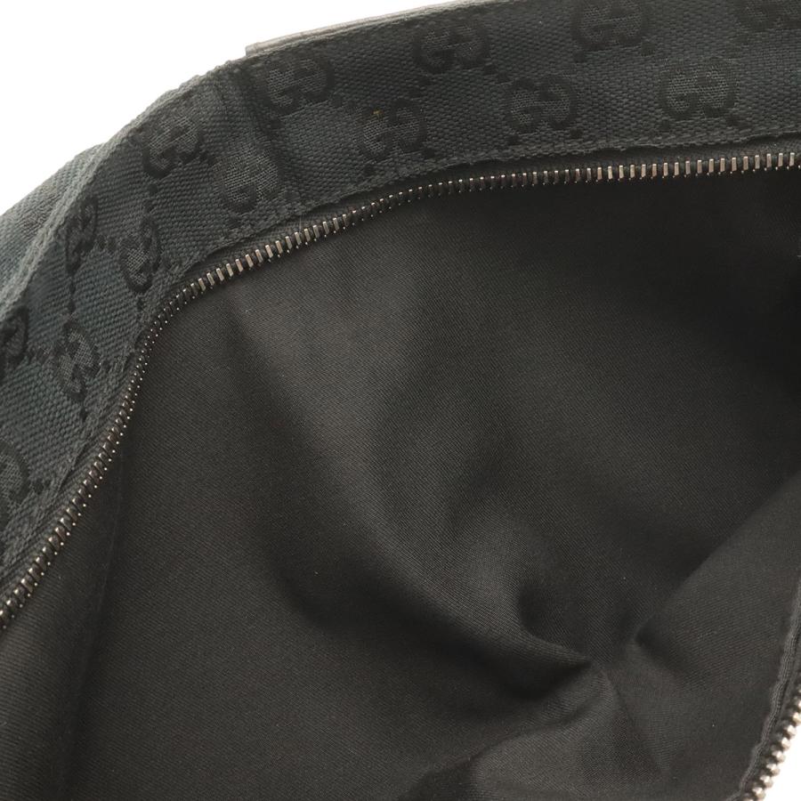 GUCCI グッチ GGキャンバス ボディバッグ ウエストポーチ ヒップバッグ ベルトバッグ レザー ブラック 黒 シルバー金具 28566 | GUCCI | 03