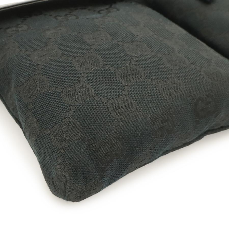 GUCCI グッチ GGキャンバス ボディバッグ ウエストポーチ ヒップバッグ ベルトバッグ レザー ブラック 黒 シルバー金具 28566 | GUCCI | 04