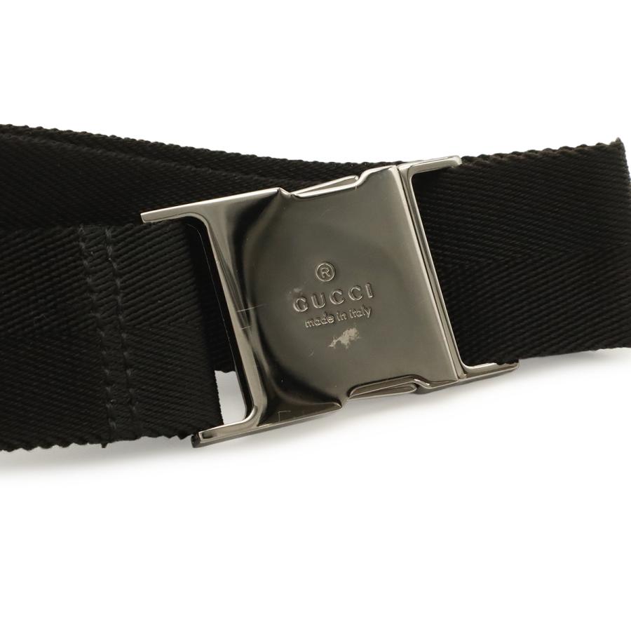 GUCCI グッチ GGキャンバス ボディバッグ ウエストポーチ ヒップバッグ ベルトバッグ レザー ブラック 黒 シルバー金具 28566 | GUCCI | 06