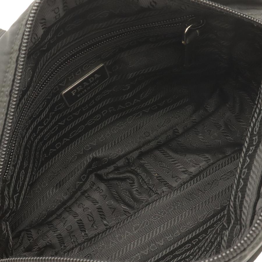 PRADA プラダ トライアングルロゴ ショルダーバッグ ポシェット 斜め掛け ナイロン レザー NERO 黒 ブラック シルバー金具  BT0167 | PRADA | 05