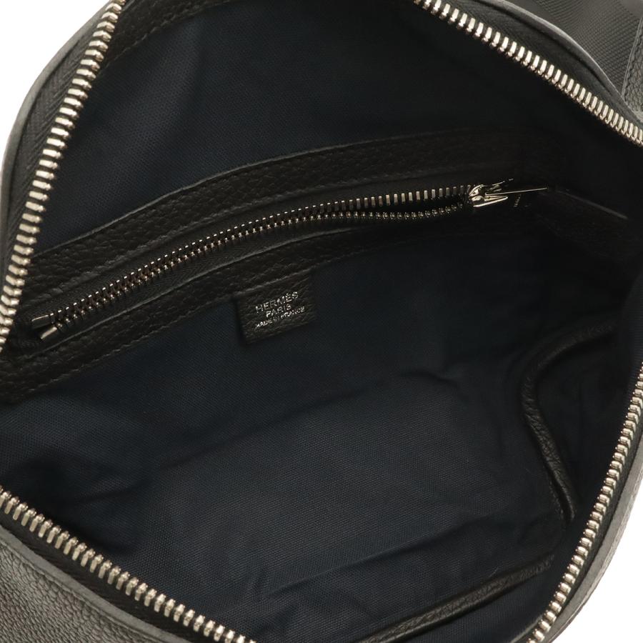 HERMES エルメス シティスライド クロスPM ボディバッグ ウエストバッグ ショルダーバッグ トゴ レザー ブラック 黒 シルバー金具 D刻印 | HERMES | 06