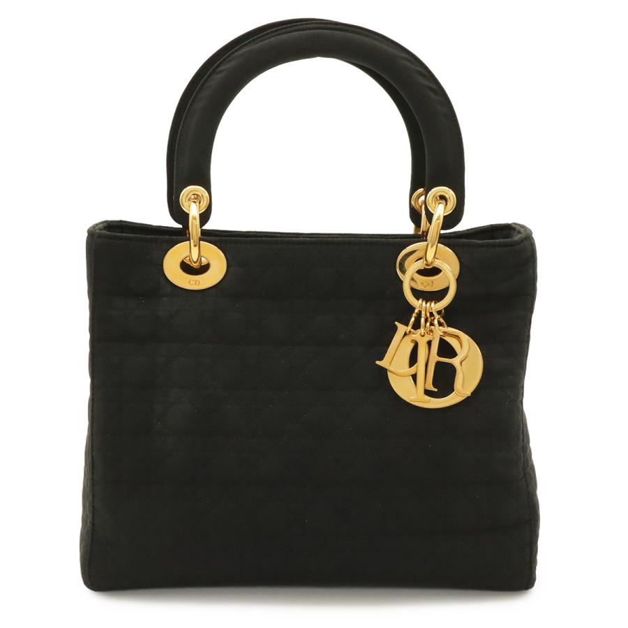 Christian Dior クリスチャン ディオール レディディオール カナージュ ミディアム ハンドバッグ トートバッグ ナイロン ブラック 黒 | Christian Dior