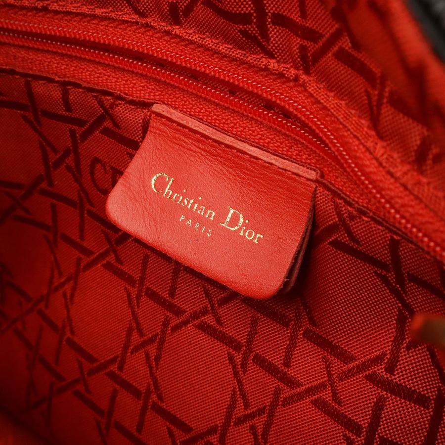 Christian Dior クリスチャン ディオール レディディオール カナージュ ミディアム ハンドバッグ トートバッグ ナイロン ブラック 黒 | Christian Dior | 06