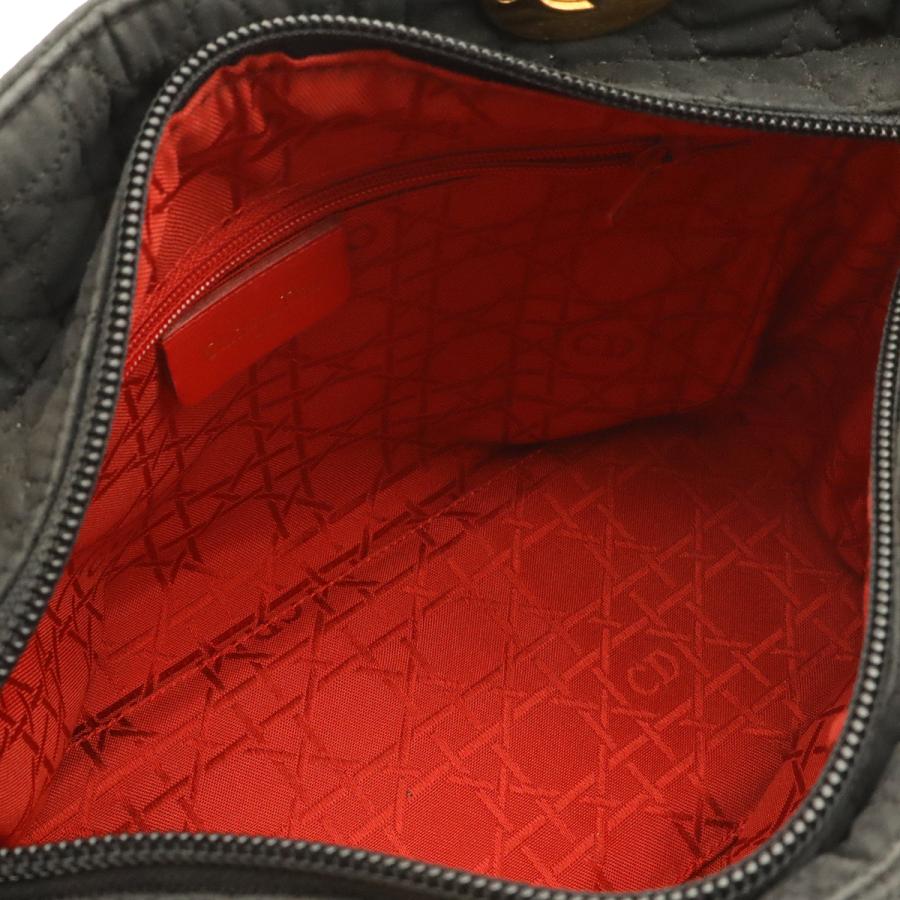 Christian Dior クリスチャン ディオール レディディオール カナージュ ミディアム ハンドバッグ トートバッグ ナイロン ブラック 黒 | Christian Dior | 06