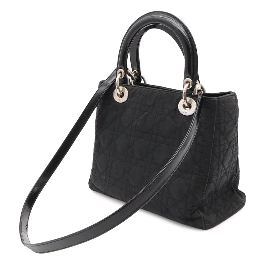 Christian Dior クリスチャン ディオール レディディオール ミディアム カナージュ ハンドバッグ 2WAYショルダー ナイロン ブラック | Christian Dior | 01