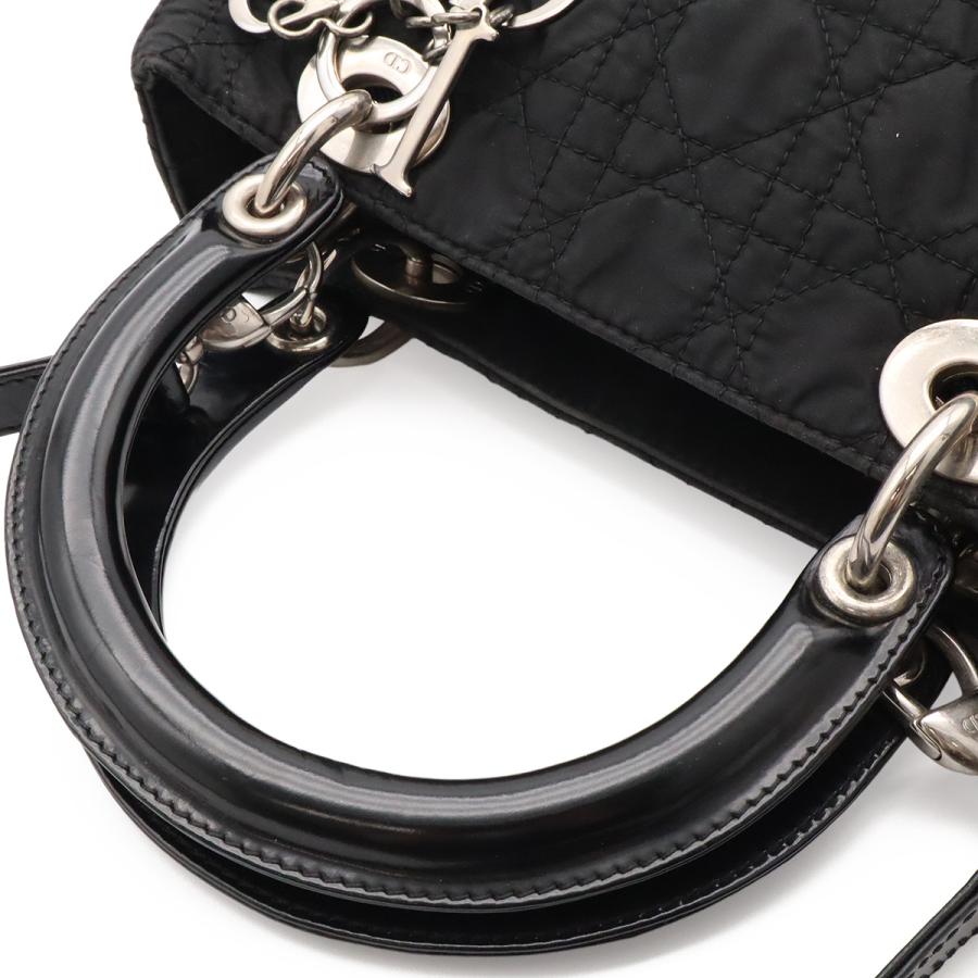 Christian Dior クリスチャン ディオール レディディオール ミディアム カナージュ ハンドバッグ 2WAYショルダー ナイロン ブラック | Christian Dior | 03