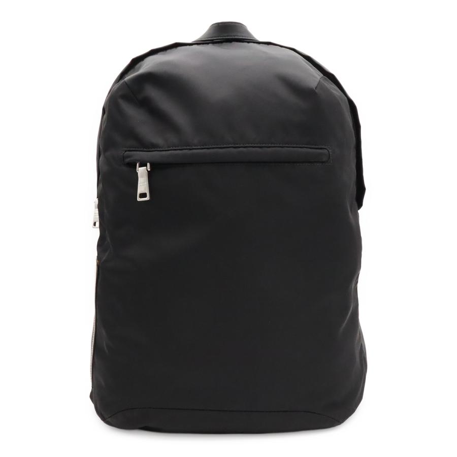 PRADA プラダ バックパック リュックサック デイパック ナイロン レザー NERO ブラック 黒 シルバー金具 2VZ021 | PRADA