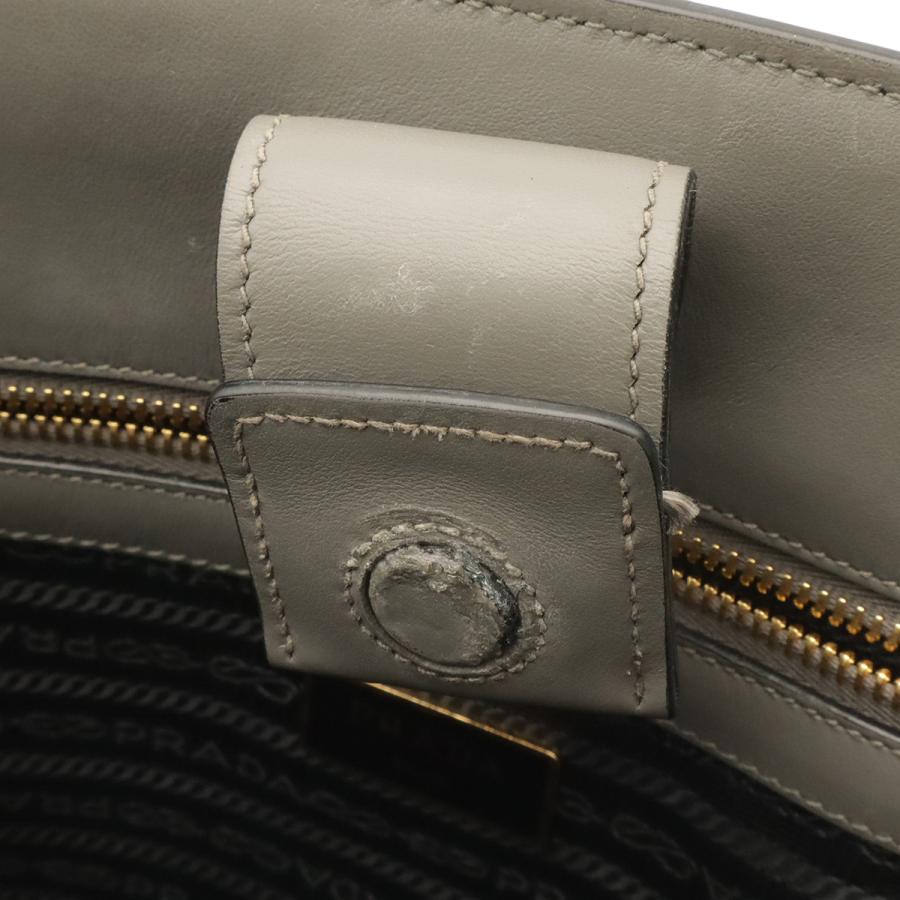 PRADA プラダ SAFFIANO サフィアーノ ハンドバッグ トートバッグ 2WAY ショルダーバッグ 斜め掛け レザー グレー ゴールド金具 1BA228 | PRADA | 07