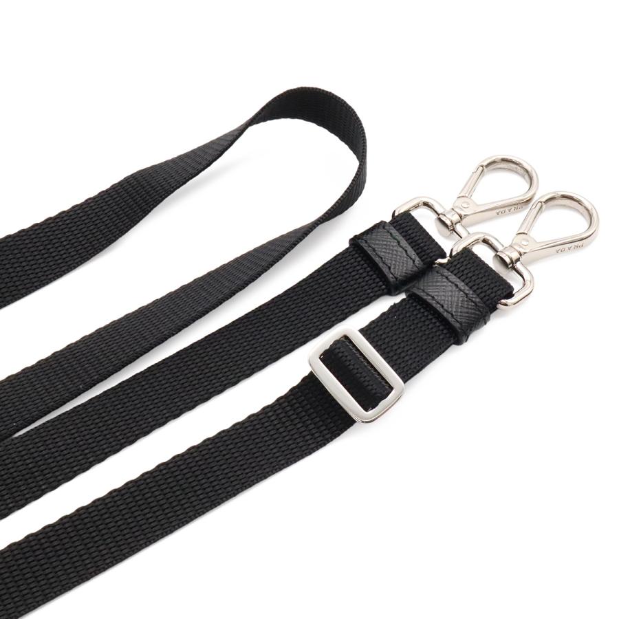 PRADA プラダ トライアングルロゴ ショルダーバッグ ポシェット ミニバッグ 2WAY ポーチ ナイロン レザー NERO 黒 ブラック シルバー金具 | PRADA | 03
