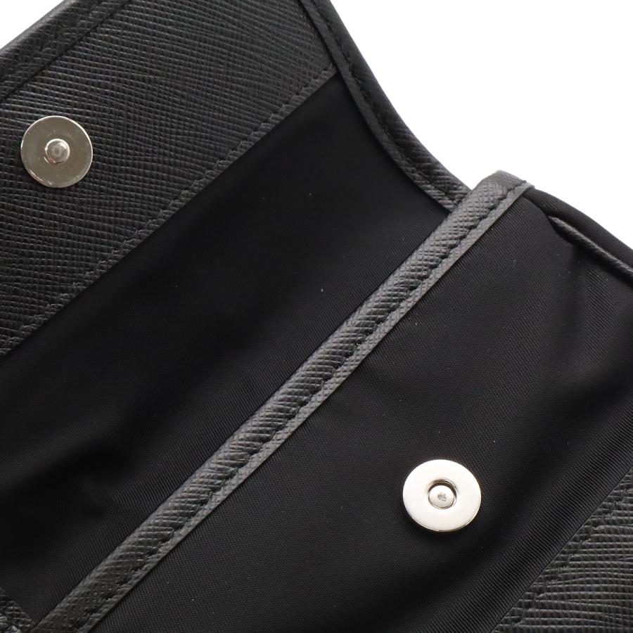PRADA プラダ トライアングルロゴ ショルダーバッグ ポシェット ミニバッグ 2WAY ポーチ ナイロン レザー NERO 黒 ブラック シルバー金具 | PRADA | 05