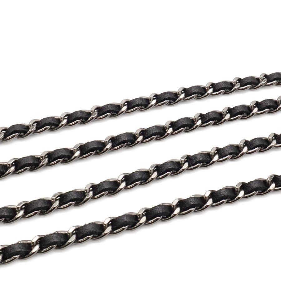CHANEL シャネル ココマーク チェーンウォレット ショルダーバッグ ポシェット 斜め掛け レザー ブラック 黒 シルバー金具 | CHANEL | 03