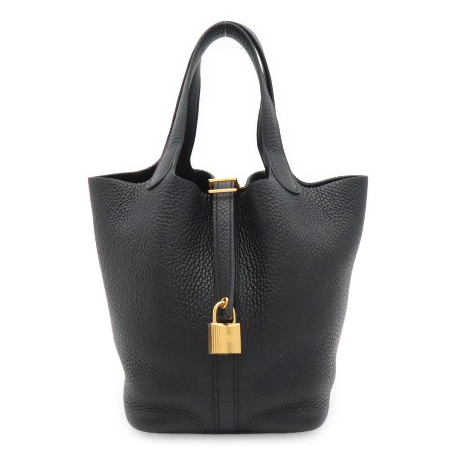 HERMES エルメス ピコタンロック PM ハンドバッグ ミニバッグ トートバッグ トリヨンクレマンス レザー ブラック 黒 ゴールド金具 Z刻印 | HERMES