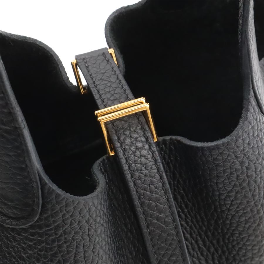 HERMES エルメス ピコタンロック PM ハンドバッグ ミニバッグ トートバッグ トリヨンクレマンス レザー ブラック 黒 ゴールド金具 Z刻印 | HERMES | 07