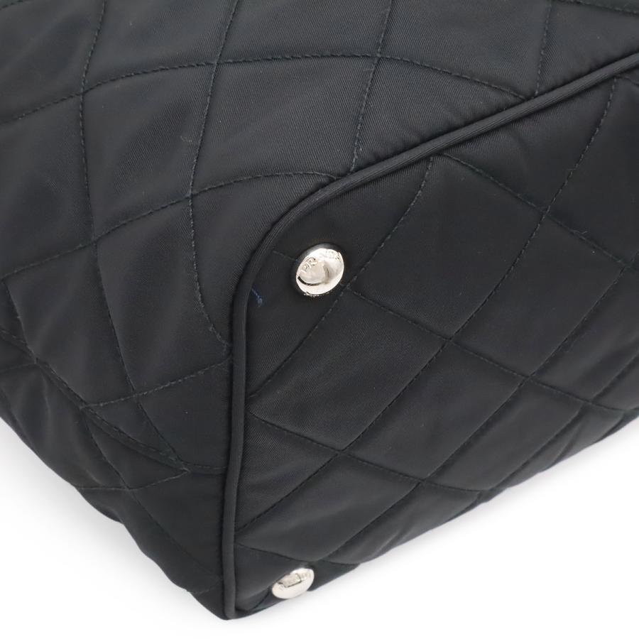 PRADA プラダ テスート トライアングルロゴ チェーンショルダーバッグ 2WAY キルティング ナイロン NERO ブラック 黒 1BG740 | PRADA | 02