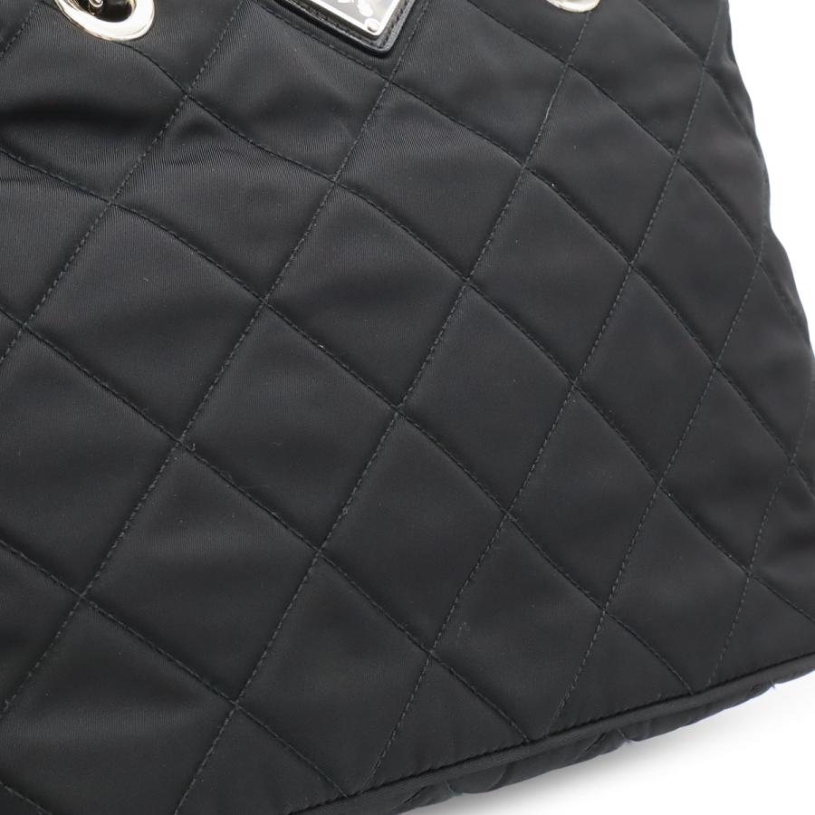 PRADA プラダ テスート トライアングルロゴ チェーンショルダーバッグ 2WAY キルティング ナイロン NERO ブラック 黒 1BG740 | PRADA | 08