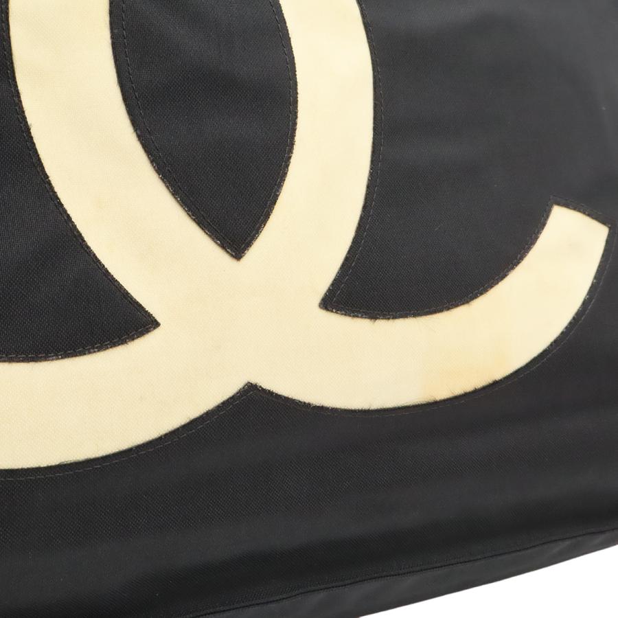 CHANEL シャネル ココマーク チェーントート トートバッグ ラージトート ショルダーバッグ ナイロンキャンバス ブラック ホワイト | CHANEL | 08